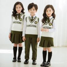 2020 new stylish OEM/ ODM school uniform sweater unisex cotton reflective vest knitted custom knitwear for boys and girls